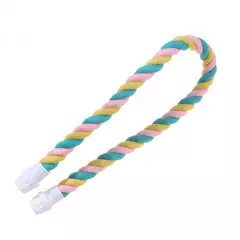 Papagaio pássaro em pé brinquedos corda de algodão brinquedo colorido mastigar poleiros para pássaro balanço arnês gaiola brinquedo para animais de estimação papagaio escalada brinquedos - loja online
