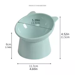 Pet Food Bowl Tilt Inferior Alta Pescoço Protetor Antichoque Cão e Gato Tigela De Água Antidumping Cão Alimentação Suprimentos - comprar online