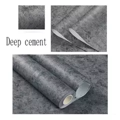 Papel de parede impermeável auto-adesivo, Adesivos de parede, Industrial, Cimento, Cinza, Loja de roupa, Sala Decoração, Vinil - Wolf Magazine