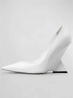 Novos Saltos Estranhos Sandálias das Mulheres Cor Sólida Dedo Apontado Sapatos de Salto Alto Feminino Couro Racial Senhoras Bombas Sapatos - Wolf Magazine