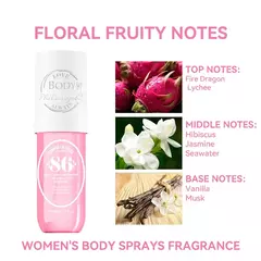Spray Corporal SOL Gourmand para Mulheres, Perfume de Baunilha, Névoa Corporal e Cabelo, Fragrância, Inspirado em SOL, 3.0FL.OZ, 90ml na internet
