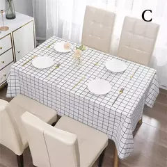 Toalha de mesa impressa em estilo nórdico, capa de pano impermeável, à prova de óleo, decoração doméstica, retângulo, mesa de jantar, guia, a9e6