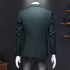 Blazer casual de negócios masculino, vestido de casamento noivo, tops de terno boutique, casaco monocromático, marca de alta qualidade, moda - Wolf Magazine