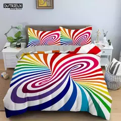 Psicodélico Impressão Digital Conjunto de cama para adultos, 3D Capa de edredão, microfibra, solteiro, rainha, rei, gêmeo, tamanho completo na internet