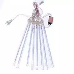 LED Meteor Shower Rain Lights Fairy String Light Impermeável, queda de chuva, festa de Natal, decoração do pátio, 1pc, 50cm - Wolf Magazine