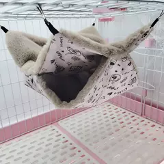 Rede quente de dupla camada para hamster, camas suspensas para animais de estimação, furão, cobaia, animais pequenos, chinchila, esquilo, gaiola de pelúcia