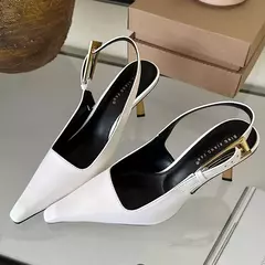 Sandálias femininas de salto alto de dedo apontado, sapatos femininos da moda p - comprar online