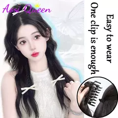 Onda de água sintética boxe trança rabo de cavalo peruca garra clipe no rabo de cavalo extensão do cabelo para mulheres cachoeira meia gravata rabo de cavalo - Wolf Magazine