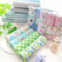 Imagem do Cobertor de Flanela Supersoft Newborn, 100% Algodão, Cobertor de Bebê, Lençol de Bebê, Fraldas New Born, 76x76cm, 4 unidades por pacote