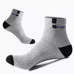 Meia esportiva de algodão masculina, letra macia respirável, meia elástica alta para tubo médio, tênis de corrida, moda verão, toalha Sox na internet