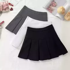 Mini vestido de cintura alta feminino, Cinza, Emagrecimento, Versátil, Anti-Exposição, Saia Linha A, Design, Sentido, Primavera, Outono, Novo, 2022 - comprar online