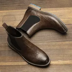 Tamanho 7 ~ 13 Chelsea Homens Botas 2023 Estilo Americano Confortável Moda Bota