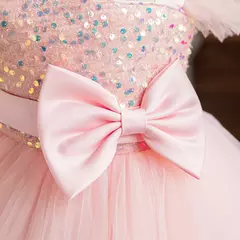 Imagem do Vestidos de lantejoulas princesa feminina, vestido de batismo, festa de casamento infantil, Natal, vestido novo de luxo, 2022