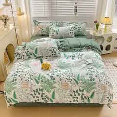 Conjunto de lençol impresso bonito para crianças, estilo cartoon, conjunto de cama respirável, cama King e Queen durável