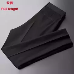 Imagem do Calças casuais para homens, calças finas, calças brancas, terno masculino, anti-rugas, calças de alto grau de 9 pontos, 2023