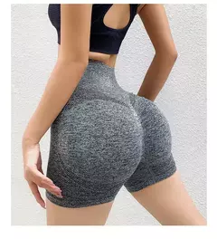 Imagem do Shorts de ioga para mulheres, treino elástico, cintura alta, controle de barriga, calças Ruched Booty, calças justas de compressão sem costura