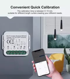 GIRIER-Módulo Interruptor Tuya Cortina inteligente, Wi-Fi, RF433, obturador de rolo elétrico, motor cego, 1 Gang, funciona com Alexa, Alice, Google Home - Wolf Magazine