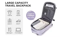 Mochila de viagem para mulheres, Mochila para laptop TSA, voo aprovado, mochila casual para semana - Wolf Magazine