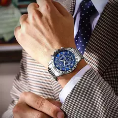 POEDAGAR-Relógio Quartz de Luxo Masculino, Impermeável, Luminoso, Aço Inoxidável, Cronógrafo, Relógio, Esportes, Homem - Wolf Magazine