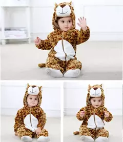 Macacão de flanela para bebés, Macacão Kigurumi, Macaco, Unicórnio, Vaca, Leão, Animal Cosplay, Pijama para 1 a 4 anos Crianças, Meninos, Inverno