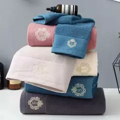 Conjuntos De Toalhas De Banheiro De Algodão Bordado, Grandes Toalhas De Banho, Chuveiro De Cara, Uso Diário, 70x140cm, 35x75cm, 1 Pc, 2 Pcs, 3Pcs - Wolf Magazine
