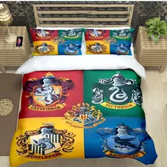 3d quente magia academia harry potter impressão conjuntos de cama suprimentos conjunto consolador adolescentes meninas dos desenhos animados gêmeo único presente do miúdo - Wolf Magazine