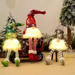 Natal Faceless Doll Gnome Ornamentos, Luz LED, Pelúcia, Artesanato de tricô, Decoração pendente, Decorações para crianças, Presente - comprar online