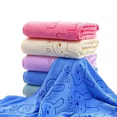Imagem do Cute Rabbit Microfiber Bath Towel, Soft Kawaii Towel, Quick Dry, Fit for Baby Kids, Meninos, Meninas, Praia, Natação, Absorvente, 50x100cm