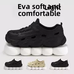 Sandálias Eva da moda masculina, roupa exterior de verão, fundo grosso, antiderrapante, sapatos frescos respiráveis, chinelos de praia para homens na internet
