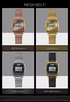 Skmei-Relógio de luxo em aço inoxidável para mulheres, contagem regressiva, relógio de pulso feminino, impermeável, relógio Chrono Digital, moda
