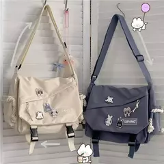 Bolsa Crossbody Japonesa de Grande Capacidade para Mulheres, Bolsas de Nylon, Ombro, Workwear Retro, Carteiro Bolsas - comprar online