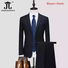 Smoking fino monocromático masculino, terno formal casual, vestido de noiva do noivo, baile e festa boutique, negócios e escritório, colete blazer e calças, M-5XL