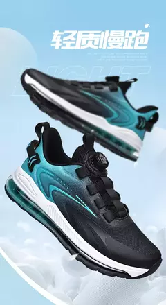 Tênis de corrida acolchoados para homens, tênis antiderrapantes, botões rotatórios, adequados para exterior, casual, conforto, alta qualidade, venda quente - loja online