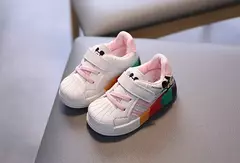 Sapato de caminhada macio infantil, Anti Slip, Sapatilhas Respiráveis, Sapato de Borda Única, Meninos e Meninas, Bebê, Primavera e Outono
