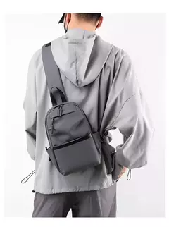 Bolsa de peito masculina 2024 nova moda na moda marca cruz saco de ombro casual crossbody saco ins telefone móvel pequena mochila - Wolf Magazine
