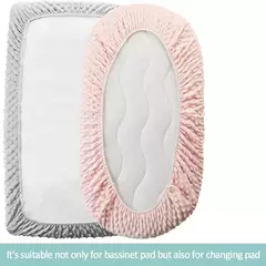 Bebê Minky Basinet Folha Macio Stretchy Craddle Sheets Universal Fit Para Berço Colchão Pad Ampulheta Para Boys & Girls na internet