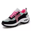 Mulher vulcanize tênis mulher moda altura-aumentando sapatos casuais respirável malha de fundo grosso plataforma feminina tenis sapatos