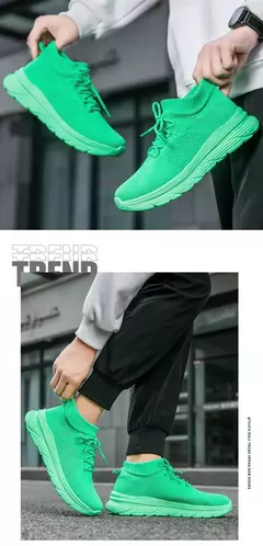 Sapato de meias casual confortável masculino, tênis preto para dirigir, novo, - Wolf Magazine