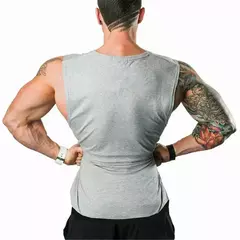 Tops sem mangas de fitness, tops confortáveis de algodão, camiseta respirável, ginásio, wicking umidade, verão - comprar online