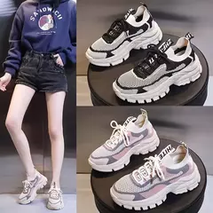 2024 novos sapatos femininos all-match malha sapatos casuais desodorante sapatos de fundo macio primavera e outono respirável tênis feminino - Wolf Magazine