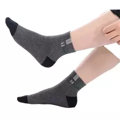 Meia esportiva de algodão masculina, letra macia respirável, meia elástica alta para tubo médio, tênis de corrida, moda verão, toalha Sox - comprar online
