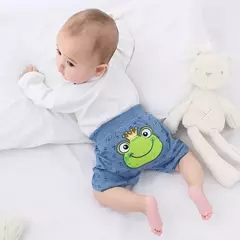 Calções de algodão macio do bebê e da menina recém-nascidos, calça fofa dos desenhos animados PP, moda verão, 0 a 18m, 2022