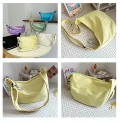 Harajuku – sacs à bandoulière solides pour femmes, sacs à main multifonctions simples assortis avec tout, sacs à bandoulière de grande capacité pour adolescentes - comprar online