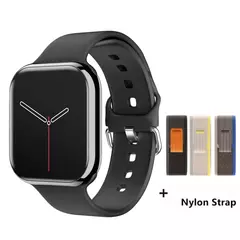 Impermeável Amoled Screen Smart Watch para homens e mulheres, BT Call, NFC, Frequência Cardíaca, Esportes, Fitness, Carregamento sem fio, IWO, Novo, 9, 450mAh na internet