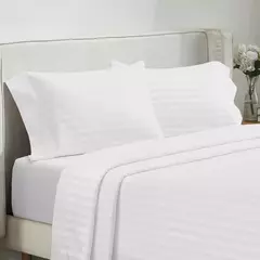 Solid Stripe Bedding Set, Colcha de dormir, gêmeo, completo, rainha, king size, quarto ou quarto de hóspedes, 3 pcs, 4pcs - comprar online
