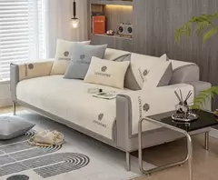 Imagem do Capa de sofá chenille para sala de estar, combinação universal, estilo luxuoso acessível, toalha de sofá, quatro estações