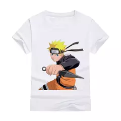 Camiseta infantil de algodão estampado naruto, desenho animado japonês na moda cosplay casual para menino, blusa de manga curta, novo, 2024 - comprar online