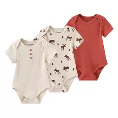 Kiddiezoom-Unisex Four Seasons Cartoon Bodysuits, Soft Cute infantil Onesies roupas, Baby Shower Gift, menino e menina, 3 pcs por lote - Wolf Magazine