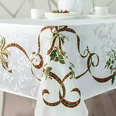 Feliz natal à prova dwaterproof água poliéster impresso retangular toalha de mesa festa decoração mesa de café toalha de mesa de férias decoração na internet