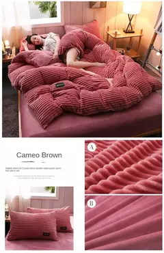 Grossa Monocromática Velvet Duvet Cover, Warm Bedding Set, Double Soft Quilt Cover, Twin Queen e Rei Consolador, Inverno, 220*240 na internet